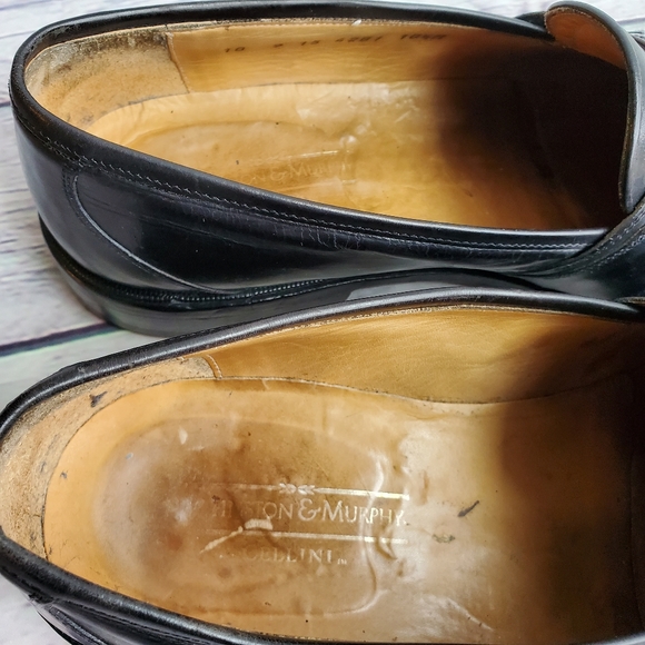 JOHNSTON & MURPHY SLIP-ON LOAFER BLACK SHOES SIZE 10.5